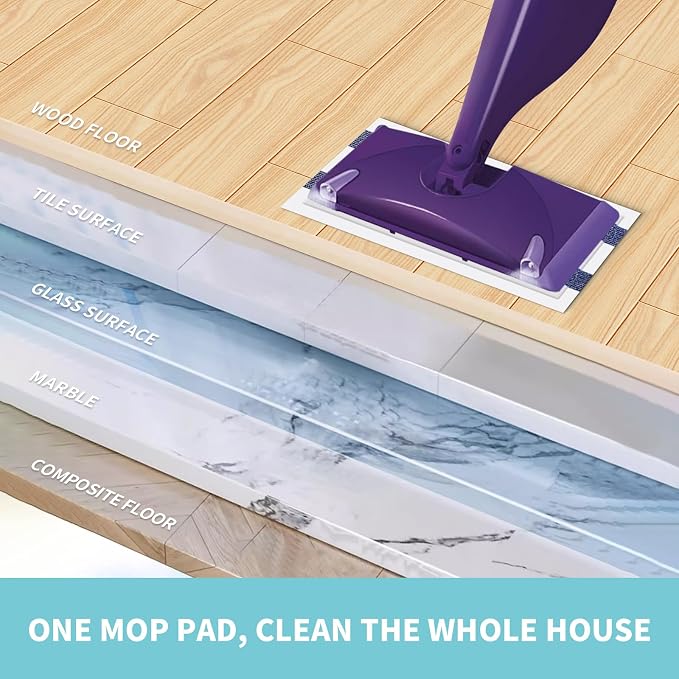 AIR U+ Disposable Mop Pad Refills for Swiffer Wet Jet Mops, Thickned and Absorbent Wet Pads Refill, 48 Count