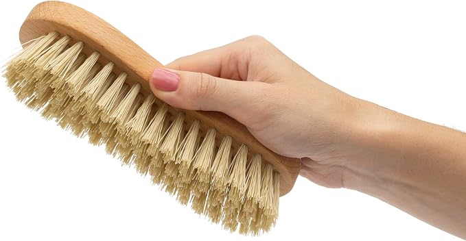 Konex Heavy-Duty Peanut-Shaped Brush 2-Pack, Durable and Long-Lasting Design for Tough Surfaces, Home and Industrial Use
