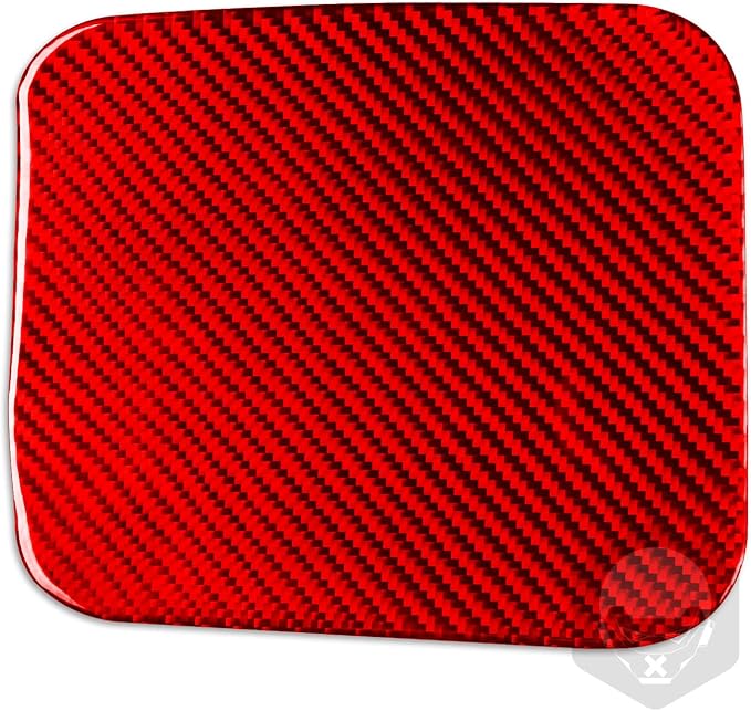 Red Real Carbon Fiber Trim for Nissan Rogue Accessories | for 2014-2020 / Rogue Sport 2017-2022 Fuel Tank Cover Oil Gas Cap Cover Sticker Exterior Thick Overlay Decal