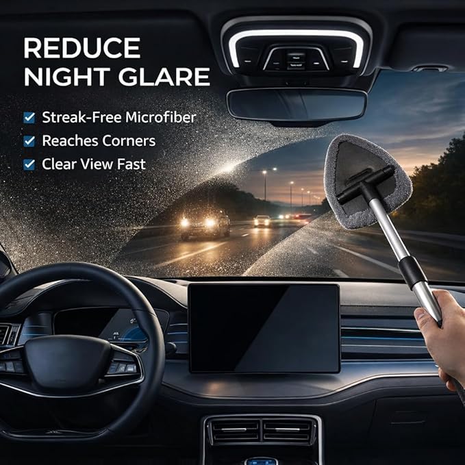 15PCS Interior Cleaning Kit Graded Boar Brush 160g Gel Swivel Glass Tool | Scratch-free vent duster microfiber pads waterproof bag, car & home dual use, practical holiday gift for car lovers