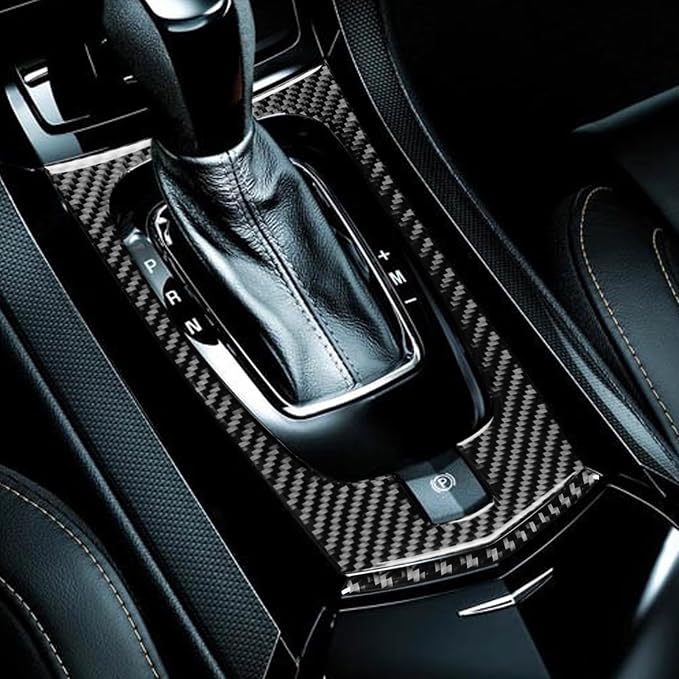 Gear Shift Panel Sticker Real Carbon Fiber Compatible with Cadillac CTS 2008 2009 2010 2011 2012 2013, Interior Car Trim Accessories
