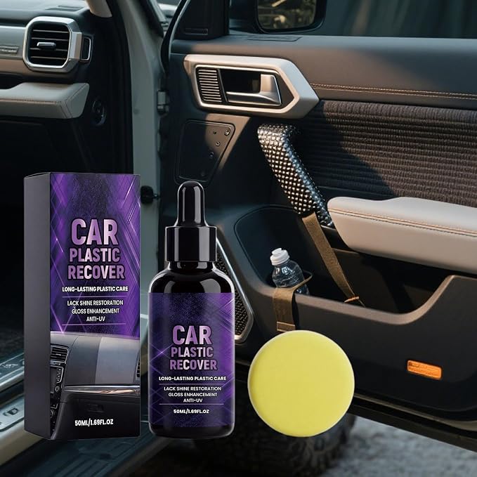 Trim Restorer Automotive 50ml Deep Cleaning Polishing Fast Acting | Dashboard Cleaner Exterior Polishing Kit for Detailing Maintenance Care Restoration Exterior Dashboard Headlight