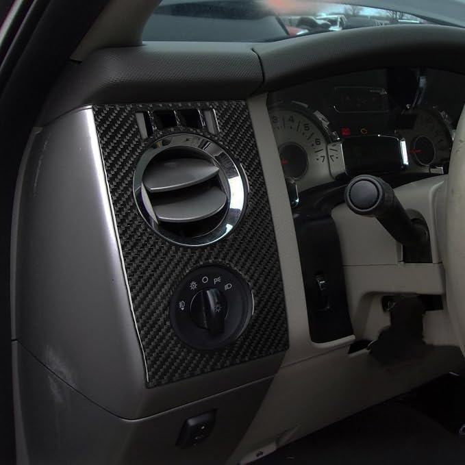 Fit for Ford Expedition 2007-2014 Air Vent Trim Soft Carbon Fiber | Dashboard Side Air Vent Trim Stickers, Anti-scratch, Interior Cover, Decorations Trim