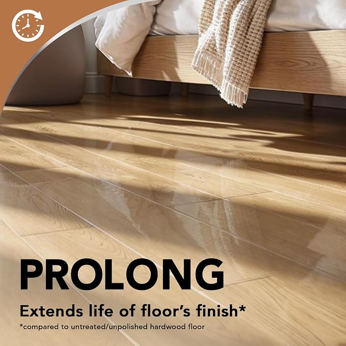 Weiman Hardwood Floor Cleaner and Polish - Cleans Vinyl Tile, Solid, Laminate, Natural Shine, No Residue, Removes Scratches, Leaves Protective Layer, 1 Gallon Mop Soap & 32 Oz Restorer