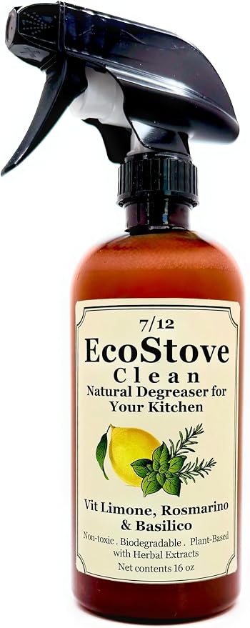Herbal Scent Stove & Oven Cleaner – Spray, Wait & Wipe | Plant-Based Heavy-Duty Kitchen Degreaser Spray – Non-Toxic, Fume-Free Oven Cleaner | Safe for Glass Cooktops, Stainless Steel & Enamel (16 Oz)