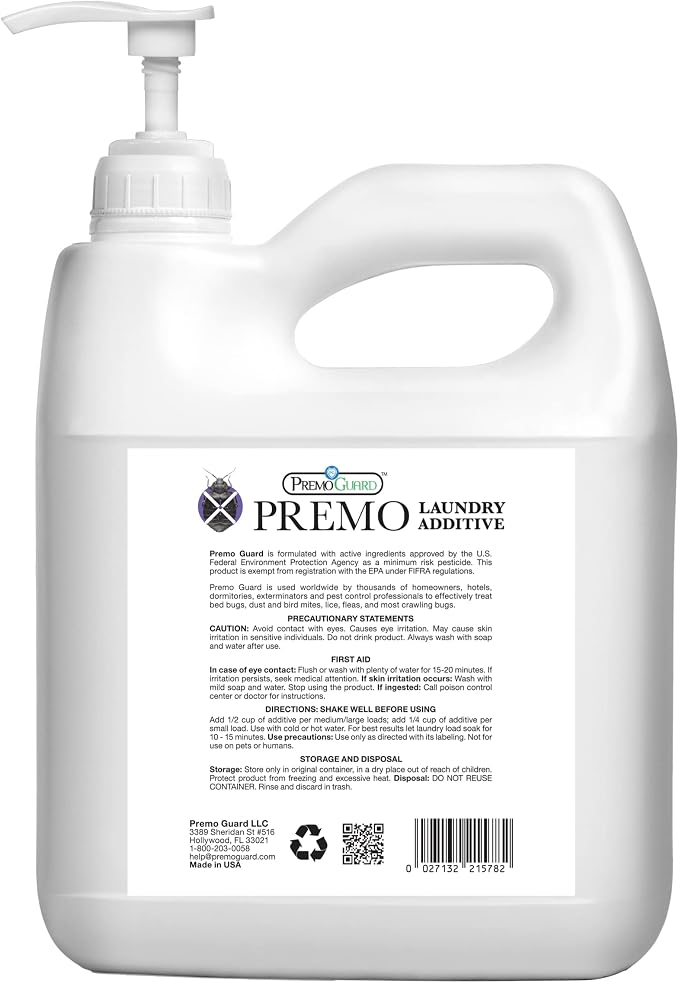 Premo Guard Bed Bug, Mite & Lice Natural Laundry Detergent Additive