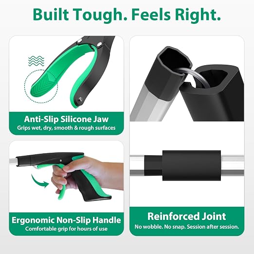 4 Pack 32 Inch Grabber Reacher Tool, Heavy Duty Trash Grabber Tool | Trash picker upper grabber and grabbers for seniors, with 4 color-coded tools for home, yard and daily outdoor cleanup.