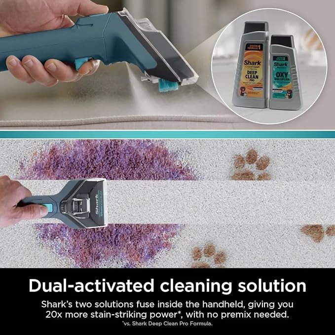 Shark R-EX200 CarpetXpert Deep Cleaner for Carpet, Rugs & Upholstery with StainStriker, Navy - Certified Refurbished
