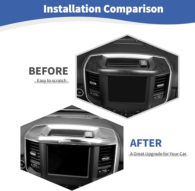 for RAM Center Dashboard Storage Bin Trim Cover Fit for RAM 2018-Present Chrome Interior Accessories