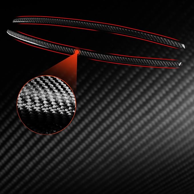 Fit for Audi A3 8Y S3 2021-2025 Real Carbon Fiber Headlight Stickers | Trim Headlight Eyelids Eyebrows Decorations | Accessories | Self-adhesive | Thick Overlay