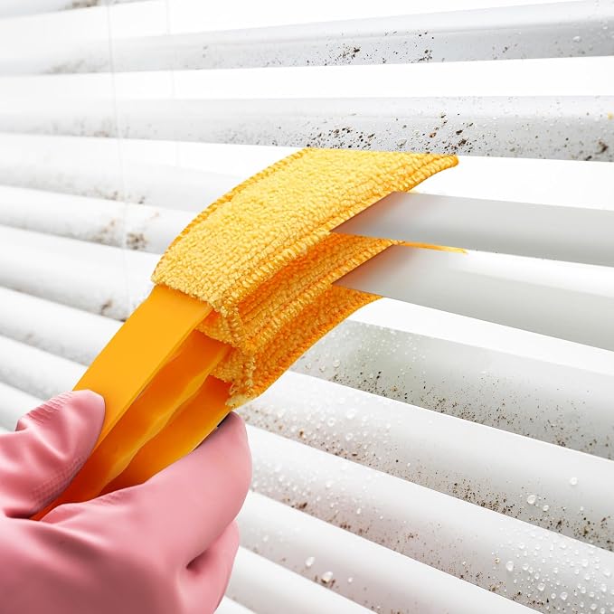 Window Blind Cleaner Duster Set, Washable Dusting Cleaner Air Vent Cleaning Brush Tools (Blue)