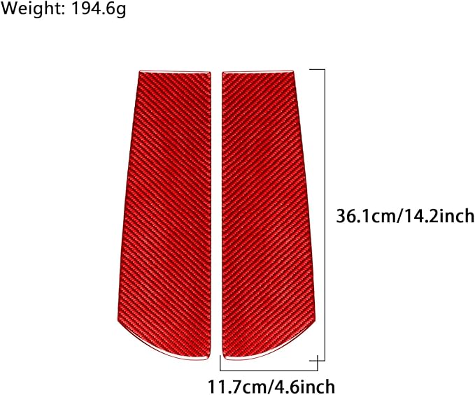 Real Carbon Fiber Trim for Toyota Camry Accessories | for 2012 2013 2014 Center Armrest Storage Box Sides Decoration Panel Interior Thick Overlay Decal