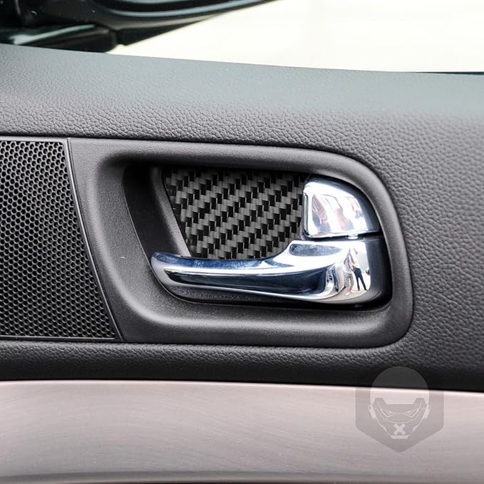 Real Carbon Fiber Trim for Infiniti Accessories | for G35 G37 G25 Q60 Q40 2007-2015 S X Sedan Inner Door Pull Bowl Cup Cover Interior Thick Overlay Decal