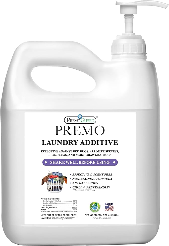 Premo Guard Bed Bug, Mite & Lice Natural Laundry Detergent Additive