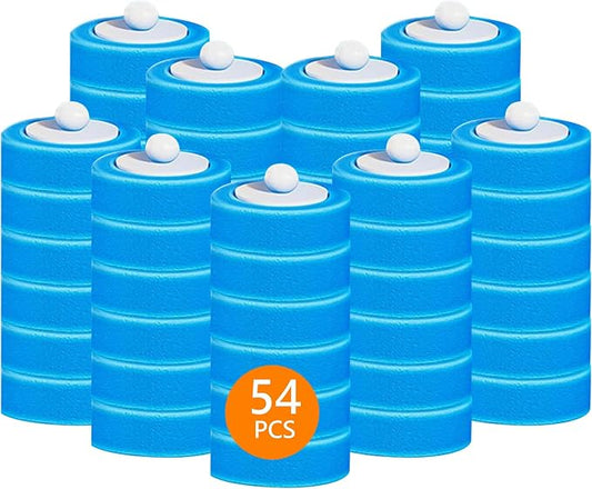 54 Count Disposable Toilet Bowl Wand Refills, Toilet Cleaning Refills, Disinfecting Scrubbing Pads,60 Count Disposable Toilet Brush Refills, Toilet Cleaning Sponges Heads for Bathtub, Floor, Drain