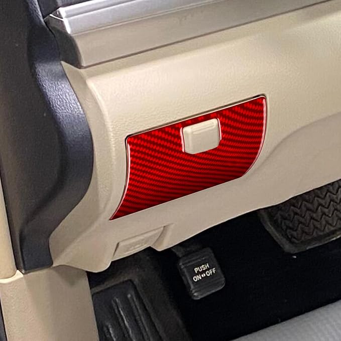 Real Carbon Fiber Trim for Toyota Camry Accessories | for 2012 2013 2014 Co-Pilot Storage Box Panel Interior Thick Overlay Decal