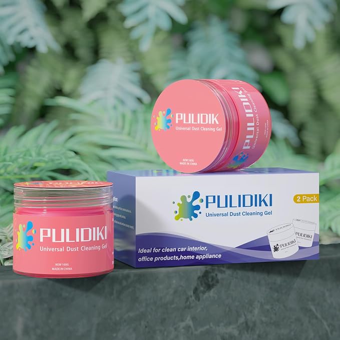 PULIDIKI Car Cleaning Gel Car Cleaning Putty Car Putty Auto Detailing Tools | Car Slime Cleaner Dust Cleaning Gel for Car Interior Cleaner Car Cleaning Supplies Car Accessories Pink (2Pack)