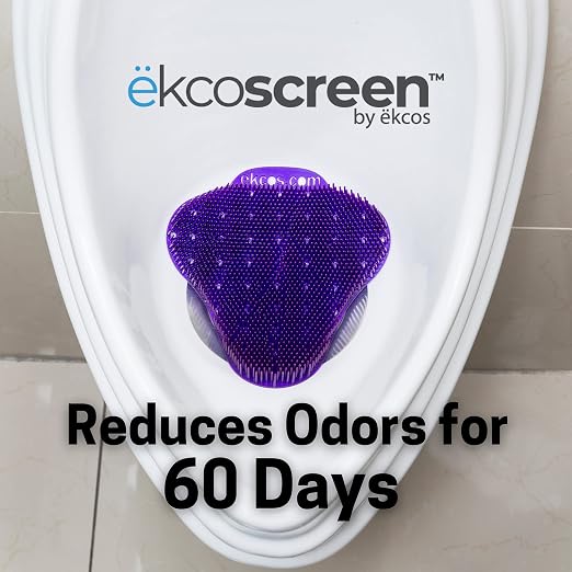 Diversey Ekcos EKS-1P-12 ekcoscreen 60 Day Premium Anti-Splash Urinal Screen, Deodorizer for Cleaner Restrooms, Berry Scent, Purple, 12-Screens