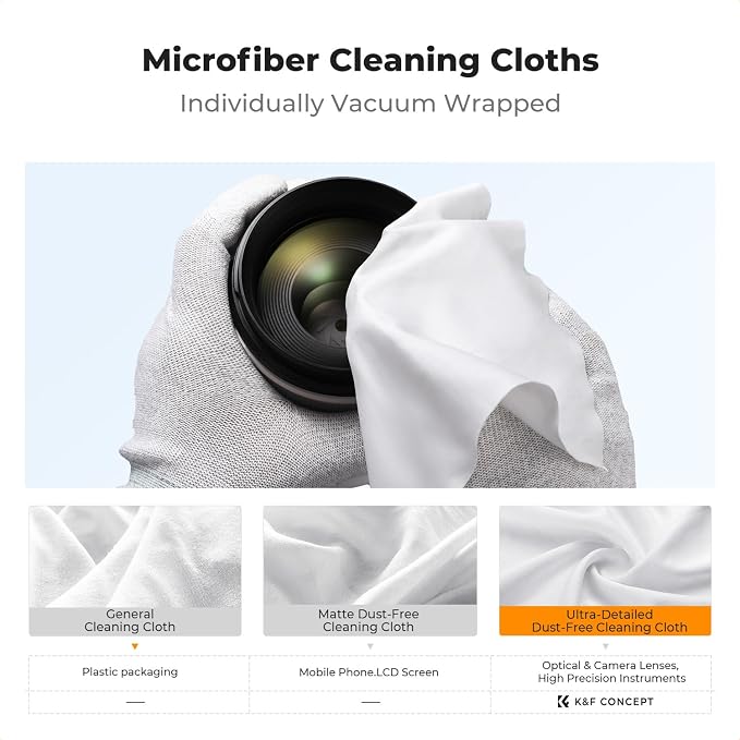 K&F CONCEPT 200ML Screen Cleaner Spray, with 2 Microfiber Cleaning Cloth | Double-Sided Velvet Cleaning Cloth,High-Efficiency Cleaning,Safe Formula Cleaner,Streak-Free,for TVs Tablets Phone Laptops