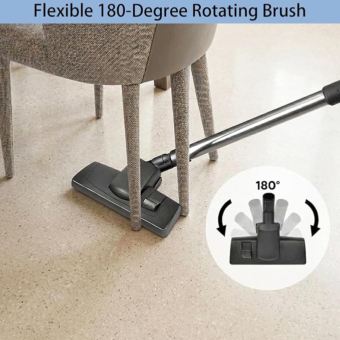 Vacuum Attachments Brush Head Compatible with Miele C1 C2 C3 Vacuum Cleaners, Hardwood Floor Brush 35mm(1-3/8'') for Low-Pile Carpets and All Smooth Floors Household Cleaning Attachment Kit