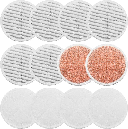 Spin Wave Mop Pads Fit for Bissell Spin Wave 20399 23157 23159 2039A 2124A 20393 2039T 2039W 20391 20395 2307 2315A Heavy Soft Scrubby Pads for Hardwood Floor Cleaning Replacement Pads(12Pack)