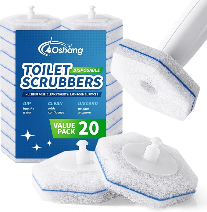 Compatible with Clorox Toilet Wand – Disposable Toilet Brush Head Refills (20 Count), Wand Not Included