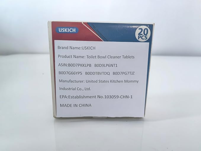 USKICH Toilet Bowl Cleaner 40 PACK, Household Automatic Toilet Bowl Cleaners with Bleach, Bathroom Toilet Tank Cleaners Tablets with Sustained-Release Technology for Deodorizing & Descaling
