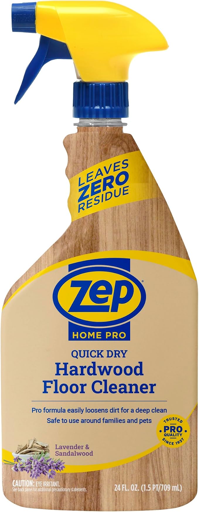 Zep Home Pro Quick Dry Hardwood Floor Cleaner - 24 Fl. Oz. - R49906 - Pro Trusted Cleaning Power: Now in Refreshing Scents and Family Friendly Formulas (6)