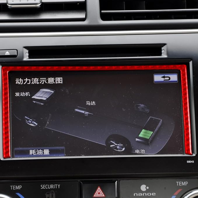 Real Carbon Fiber Trim for Toyota Camry Accessories | for 2012 2013 2014 Center Control Screen Frame Interior Thick Overlay Decal