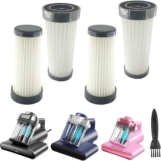 4Pack Hepa Filters Replacement Compatible with Teant Mattress Vacuum Cleaner, Washable Filters Works with DEVINC P860 Mattress Vacuum Cleaner.