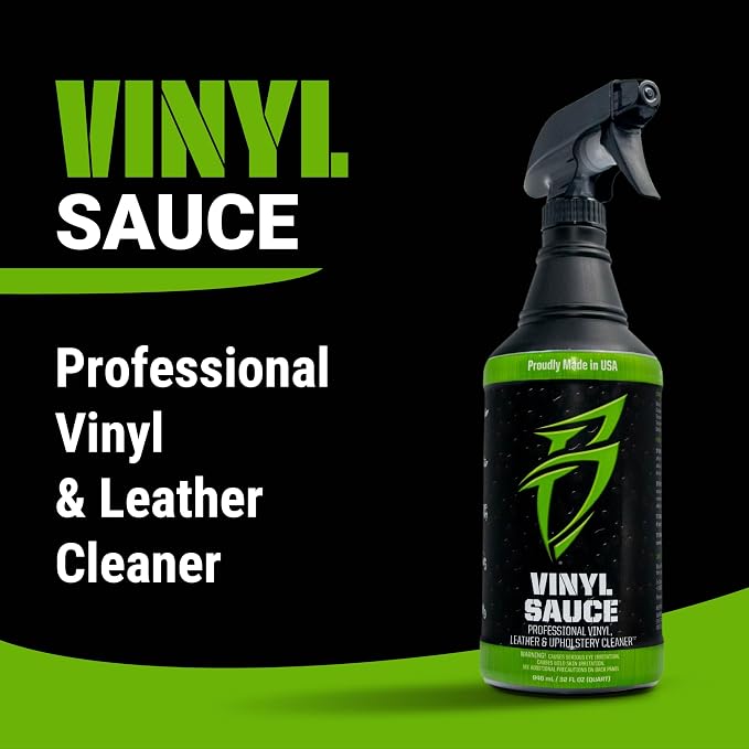 Boat Bling VS-0032 Vinyl Sauce Premium Vinyl and Leather Cleaner, 32 Oz., for Boats, RVs, Powersport Vehicles and More | Marine cleaner lifts grime and sunblock from vinyl interiors with a non-caustic mist-and-wipe formula; OEM approved