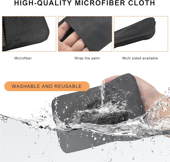 2 PCS Car Screen Cleaner, Square Microfiber Cloth Non-Scratch Auto Touchscreen Cleaning Wipes, Foldable Touch Screen Pad Universal Cleaning Tool for Vehicle Dashboard Display (Rectangle)