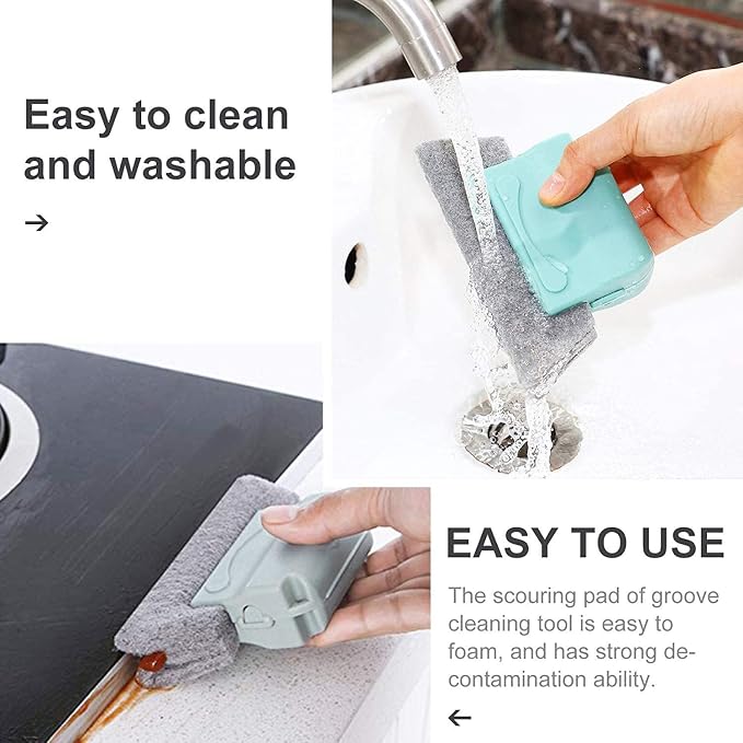 Window Groove Cleaning Brushes Tools,6 Pcs Household Deep Cleaning Tool,Magic Window Sill Cleaning Tool for Slide Door,Shutter,Air Conditioner,Bathroom/Shower,Blinds,Vents (6 PCS)
