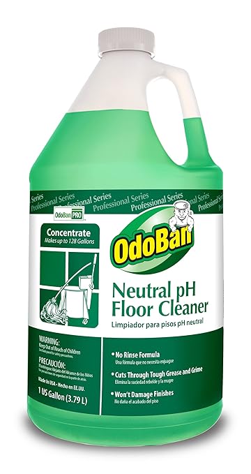 OdoBan Professional Series Neutral pH No Rinse Floor Cleaner Concentrate, 1 Gallon