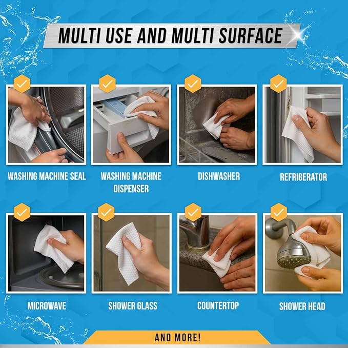 ACTIVE Disposal Cleaner Tablets and Appliance Cleaner Wipes - Includes 24ct Disposal Cleaning Tablets and 24pk Appliance Surface Wipes