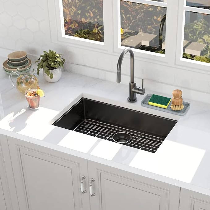EG-SIPRO Kitchen Sink Organizer Tray,2 Pack Silicone Sponge Holder for Kitchen Sink Bathroom Counter Tray Silicone Soap Tray Holder for Soap dispenser Bottle