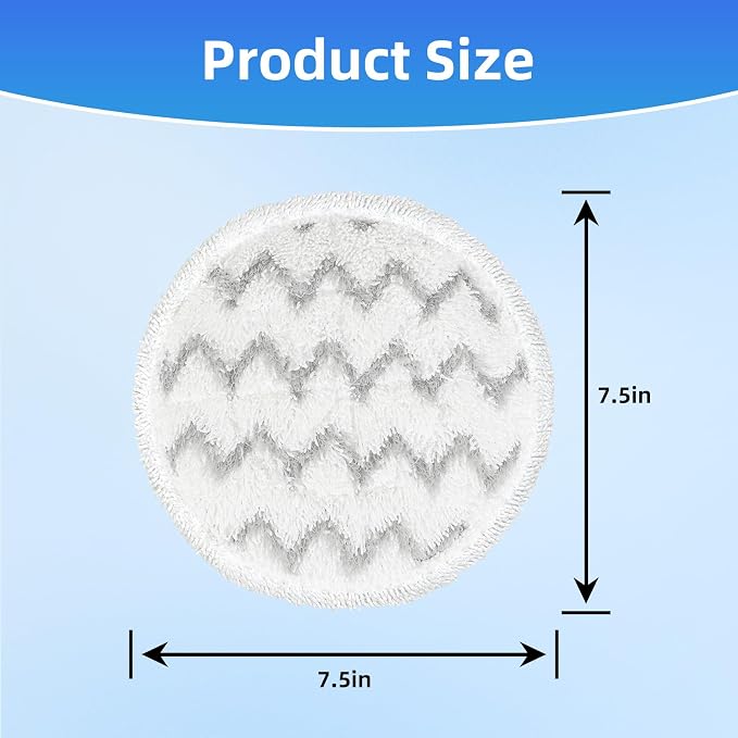 VIEWALL Steam Mop Pads Replacement for Shark S8000 S8001 S8002 S8200 S820 | S8201 S7001 S7201 S7000 S7005 S7020 S7001 S7020 7001 S7201 7003 Steam Scrub, Dirt Grip Soft Washable Scrub Pads 8 Pack