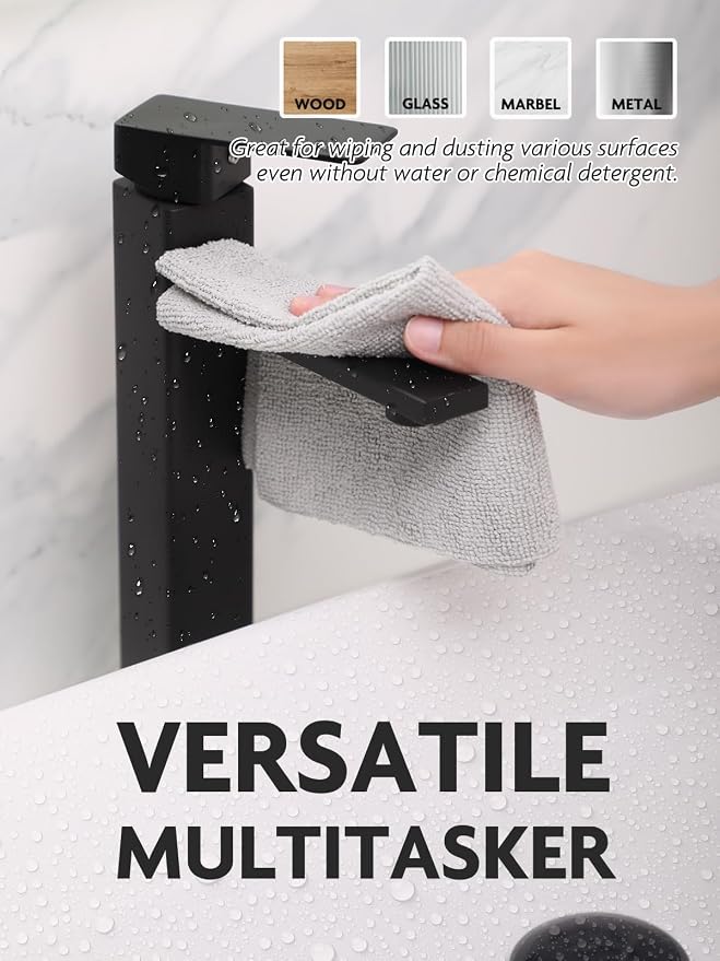 Fantasticlean Microfiber Cleaning Cloth Rolls- 675 Sheets (9 Rolls of Grey) | 12'' by 12'', Super Absorbent, Lint-free, Tear-away Microfiber Towel Roll, for All-Purpose Cleaning