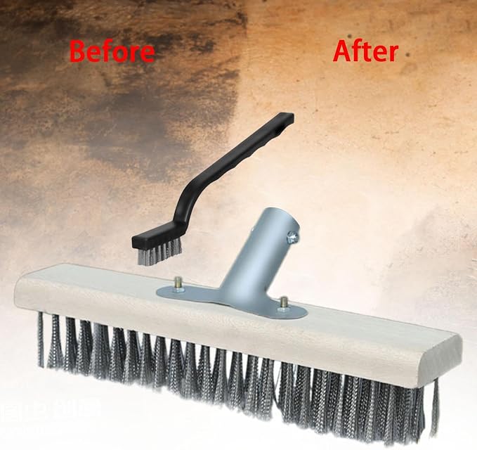 Multi Purpose Scrubber Brush with Wire Head for Shower and Patio Use, 30cm