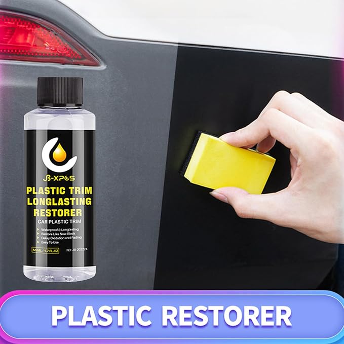 Car Interior plastlc Restorer - Dashboard Cleaner, UV Protectant Spray | 60ml Odorless Trim Shine, Dirt Resistant Rubber Coat for Vehicle Mirror, Console, , Door Panel, Vinyl, Engine Bay