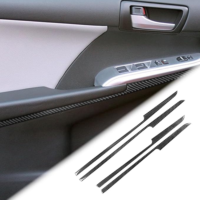Real Carbon Fiber Trim for Toyota Camry Accessories | for 2012 2013 2014 Armrest Box Decoration Panel Sticker Interior Thick Overlay Decal