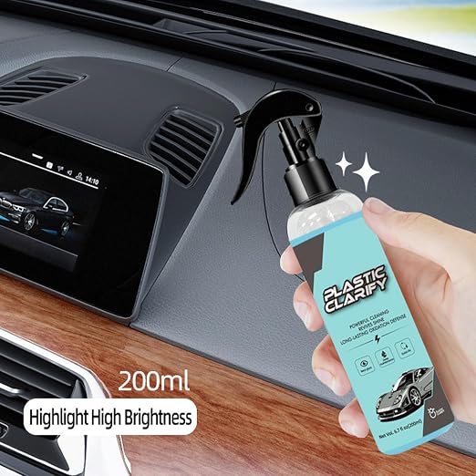 Trim Restorer - Car Shine Spray, plastlc Reviver | Dashboard Polish, surfaca Protector for Tires, Bumper, Interior Door Panel, Truck Handle, SUV Trim, Motorcycle Cleaning Maintenance Coating