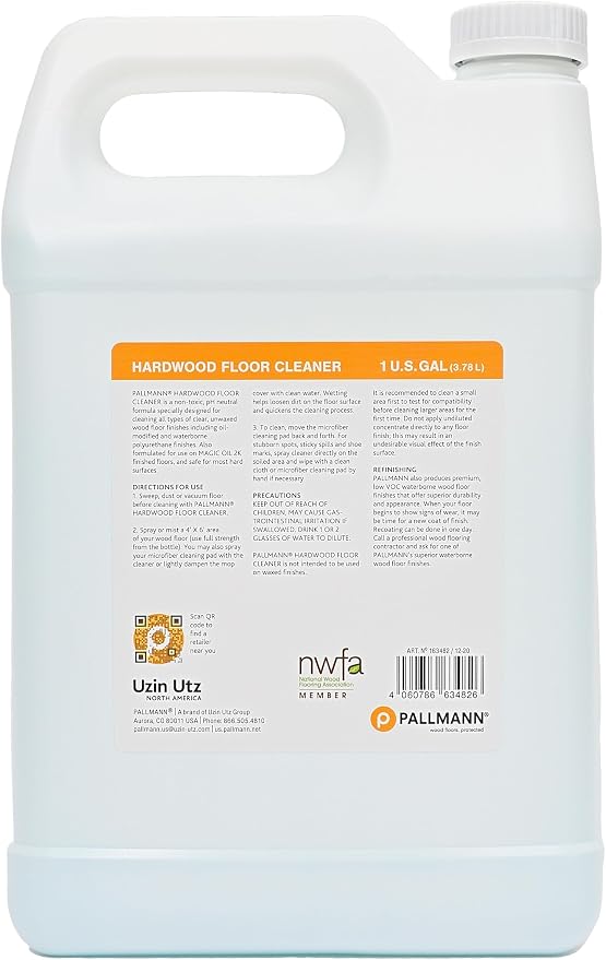Pallmann Hardwood Floor Cleaner Ready To Use - 1 Gallon - Residue Free