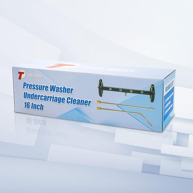 Tool Daily Pressure Washer Undercarriage Cleaner 16 Inch, 2 Extension Wands | Undercarriage Pressure Washer Attachment, Under Car Wash, 1/4" Quick Connect, 4000 PSI