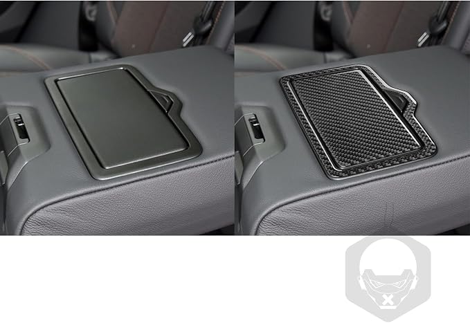 Real Carbon Fiber Trim for Audi 80A Q5 Accessories | for SQ5 2018-2025 Dash Rear Cup Holder Panel Frame Cover Sticker Interior Thick Overlay Decal