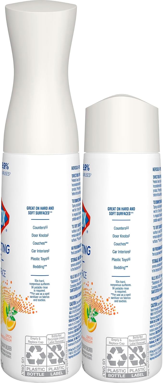 Clorox Disinfecting Mist Sanitizing And Disinfectant Spray, 16 Oz, Lemon And Orange Blossom