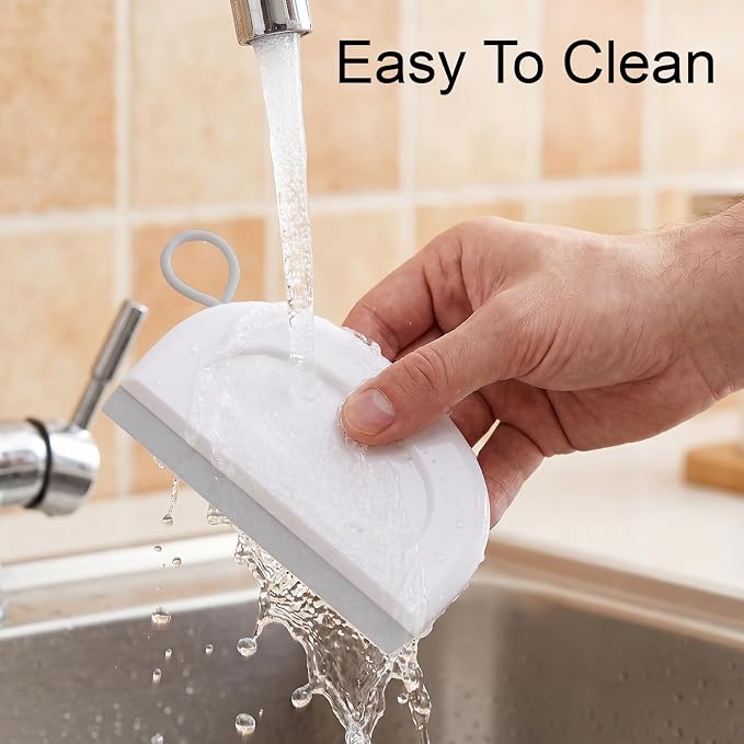 2Pcs Small Sink Squeegee, 4.5inch Mini Rubber Squeegee for Kitchen | Multifunctional Handheld Sink Squeegee Cleaning Tool for Kitchen, Car, Shower, Bathroom, Windows