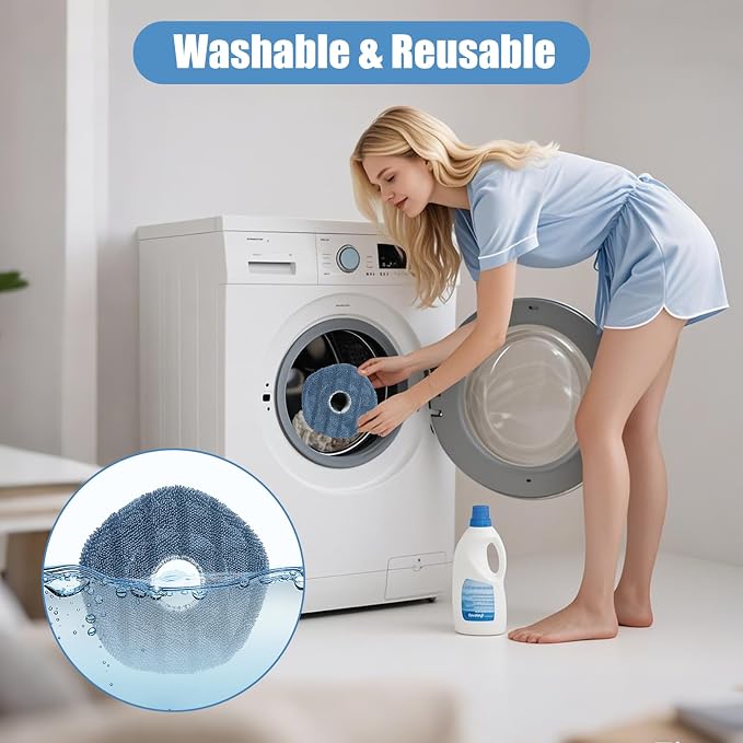 8Pcs X10 Pro Omni Mop Pads Accessories for Eufy X10 pro Omni – Washable Microfiber Mopping Cloth Refills, Reusable Replacement Pads for X10Pro Omni Robot Vacuum Cleaner