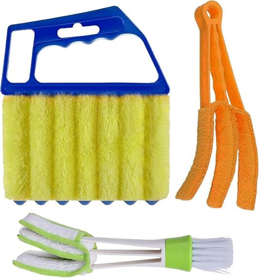 Washable Blind Cleaner Tool, Blind Duster, Microfiber Dusting Brush for Venetian Blinds, Window Shutters, Air Conditioner Vents（3-Pack）