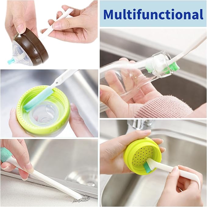 Ice Machine Cleaner Kit - 30Pack Ice Maker Cleaner Tablets - 10Pcs Pipe & Crevice Brush Set - Commercial & Portable Countertop Icemaker Cleaning Solution